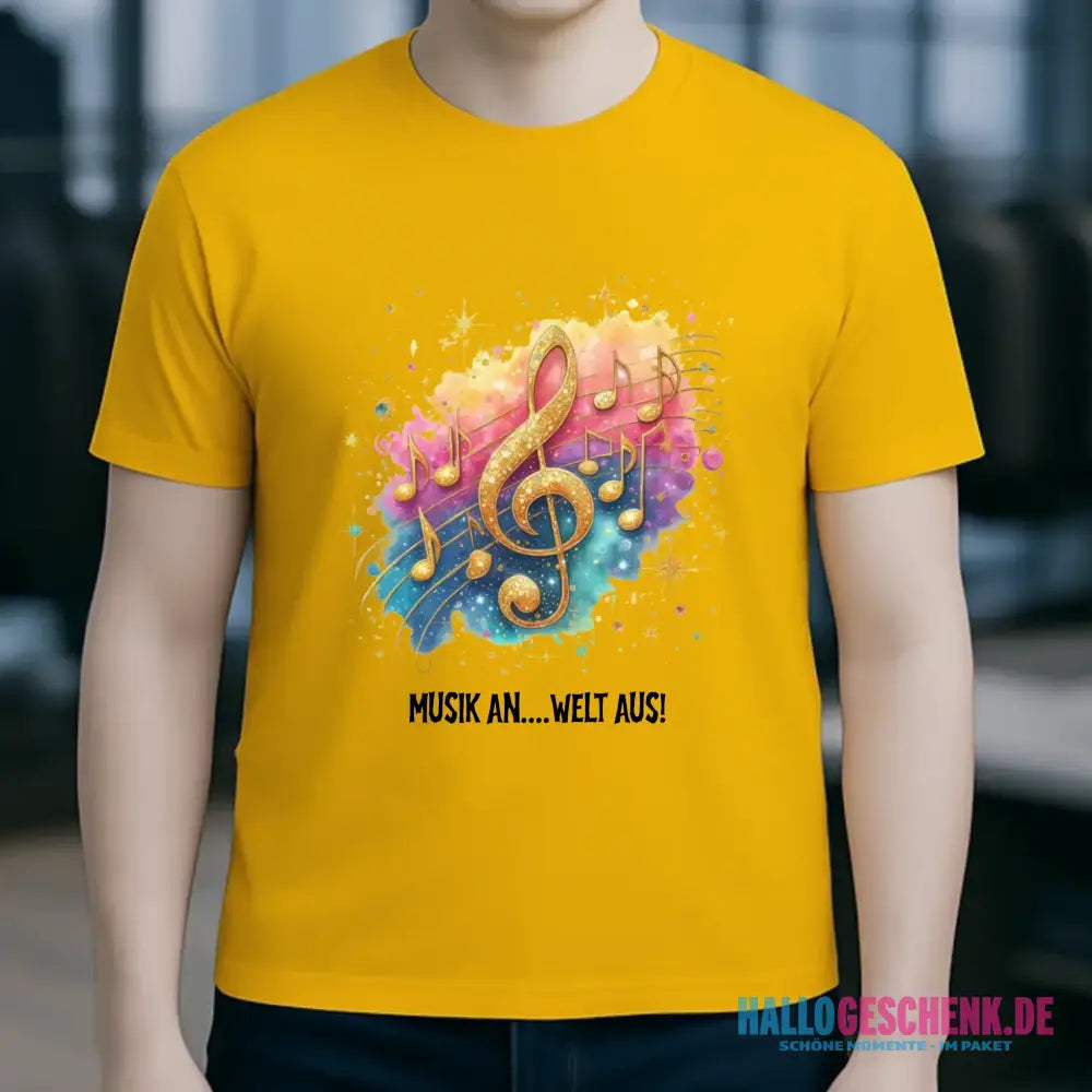 25 Motive zur Auswahl • Fantasy Music Notes • Noten • Musik • Unisex Premium T-Shirt XS-5XL aus Bio-Baumwolle für Damen & Herren • Exklusivdesign • personalisiert