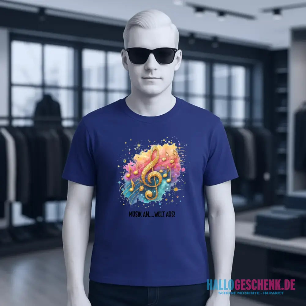 25 Motive zur Auswahl • Fantasy Music Notes • Noten • Musik • Unisex Premium T-Shirt XS-5XL aus Bio-Baumwolle für Damen & Herren • Exklusivdesign • personalisiert