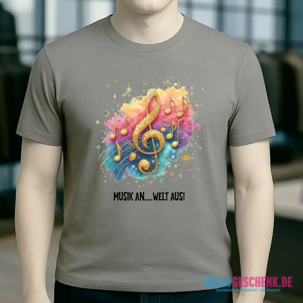 25 Motive zur Auswahl • Fantasy Music Notes • Noten • Musik • Unisex Premium T-Shirt XS-5XL aus Bio-Baumwolle für Damen & Herren • Exklusivdesign • personalisiert