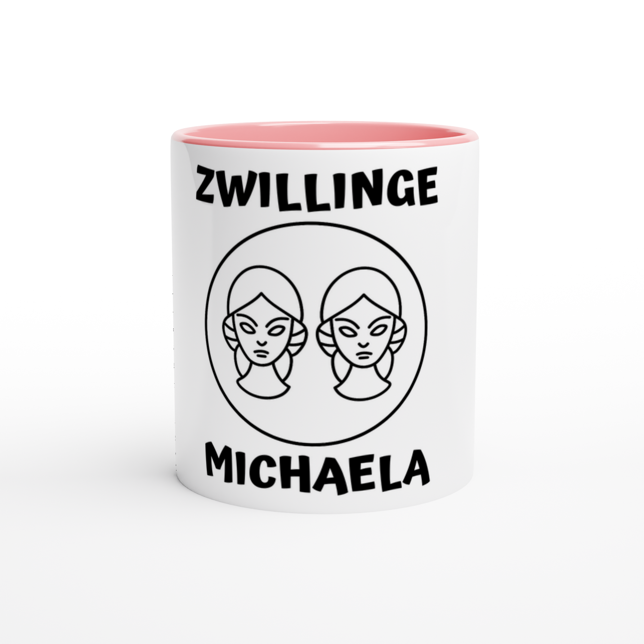 Mit 3D-Vorschau: 12 Sternzeichen mittig mit Name + personalisierten Sprüchen • zweifarbige Tasse