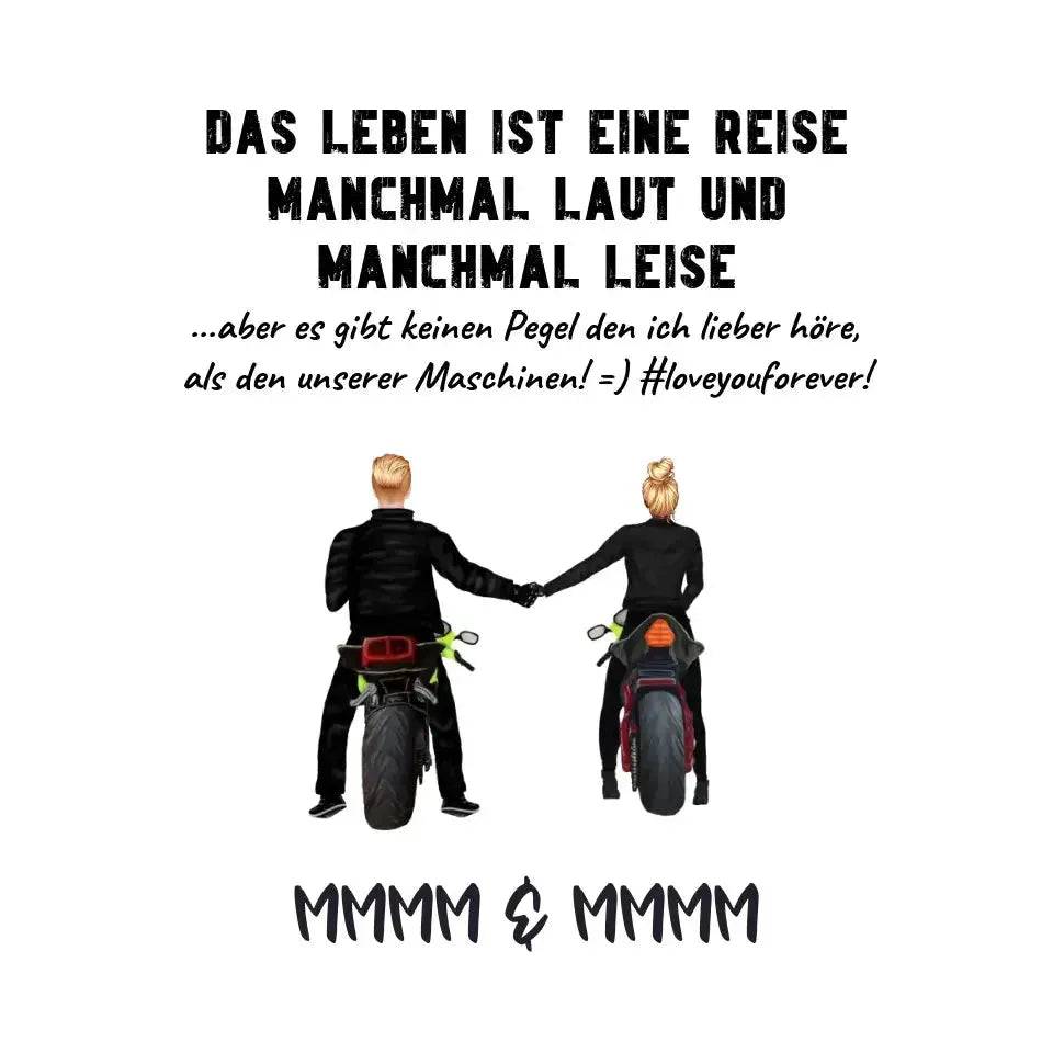 2in1: Paar Designer • Motorrad Couple • Sticker 20x20 cm Aufkleber