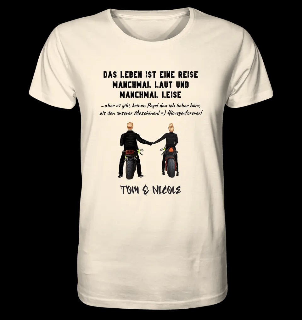 2in1: Paar Designer • Motorrad Couple • Unisex Premium T-Shirt XS-5XL aus Bio-Baumwolle für Damen & Herren