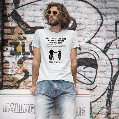 2in1: Paar Designer • Motorrad Couple • Unisex Premium T-Shirt XS-5XL aus Bio-Baumwolle für Damen & Herren