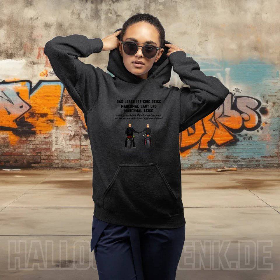 2in1: Paar Designer • Motorrad Couple • Unisex Premium Hoodie XS-5XL aus Bio-Baumwolle für Damen & Herren