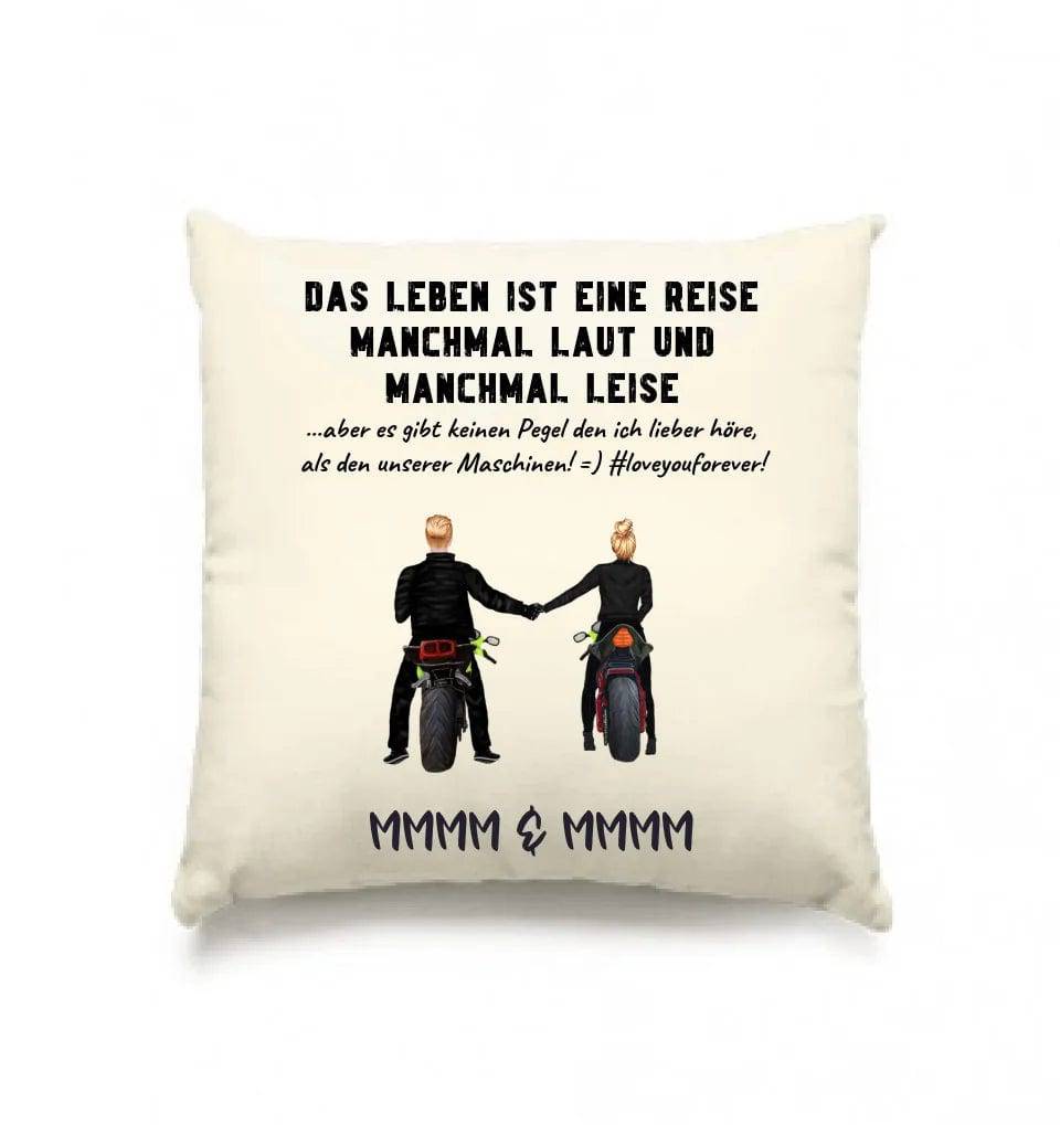 2in1: Paar Designer • Motorrad Couple • Kissen 40x40 cm