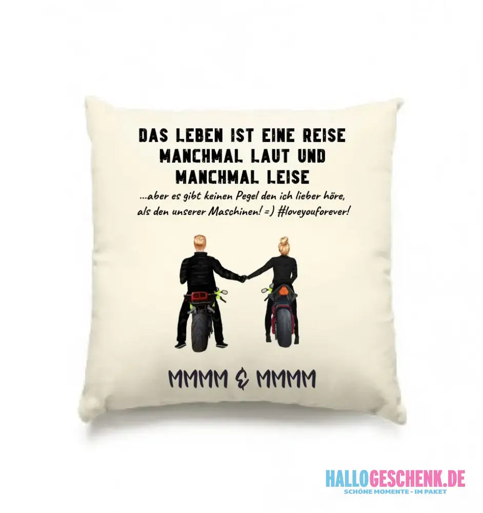 2in1: Paar Designer • Motorrad Couple • Kissen 40x40 cm