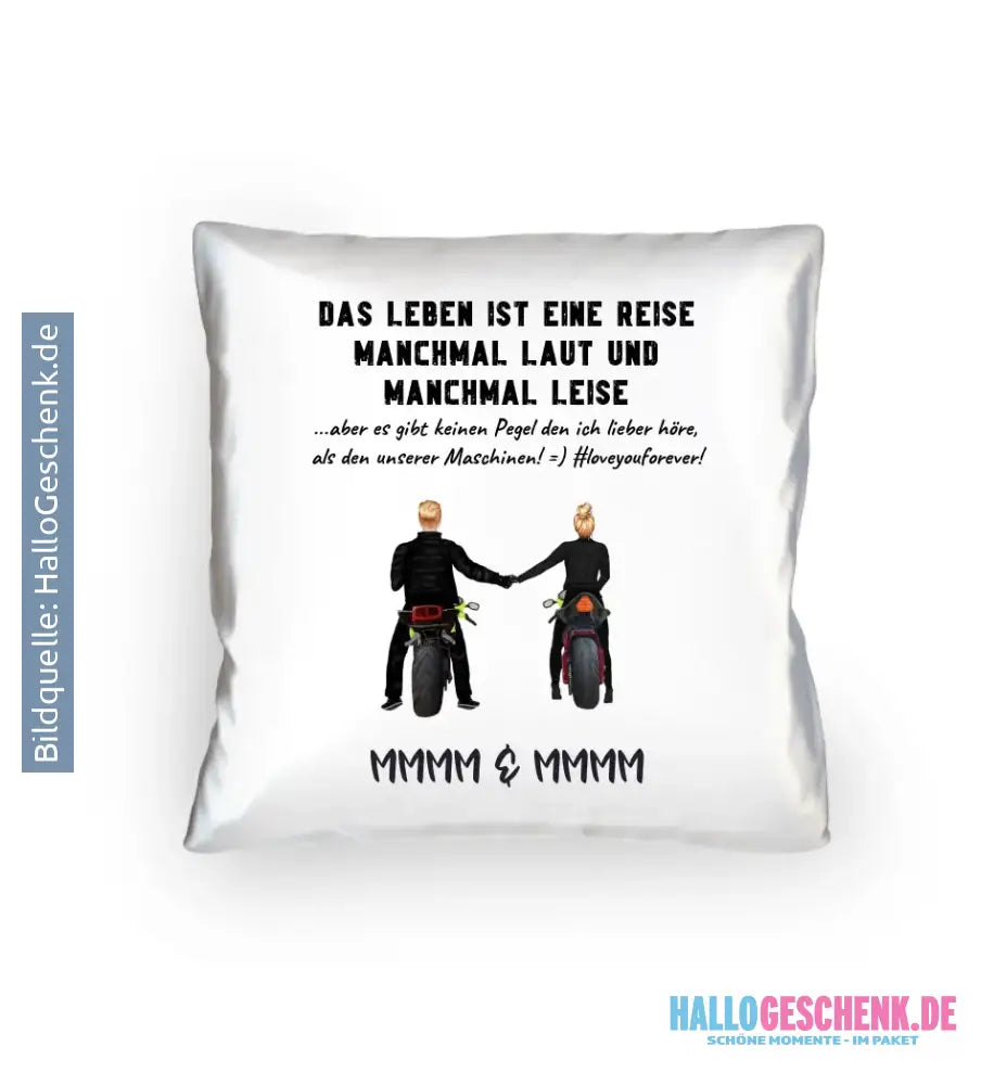 2in1: Paar Designer • Motorrad Couple • Kissen 40x40 cm