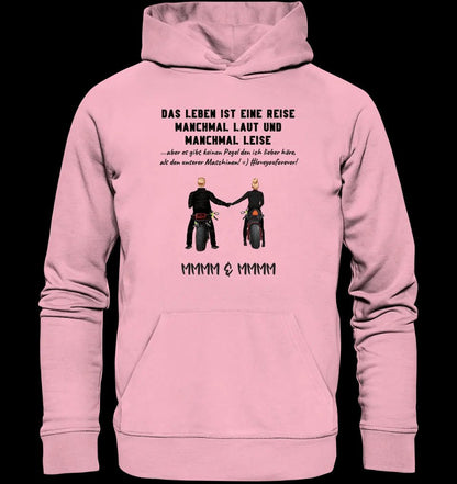 2in1: Paar Designer • Motorrad Couple • Unisex Premium Hoodie XS-5XL aus Bio-Baumwolle für Damen & Herren