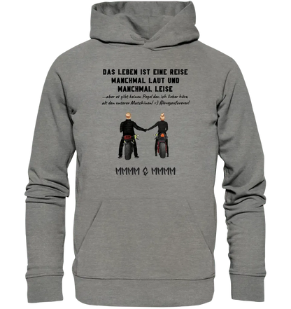 2in1: Paar Designer • Motorrad Couple • Unisex Premium Hoodie XS - 5XL aus Bio - Baumwolle für Damen & Herren - HalloGeschenk.de