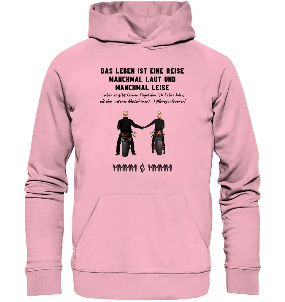 2in1: Paar Designer • Motorrad Couple • Unisex Premium Hoodie XS - 5XL aus Bio - Baumwolle für Damen & Herren - HalloGeschenk.de