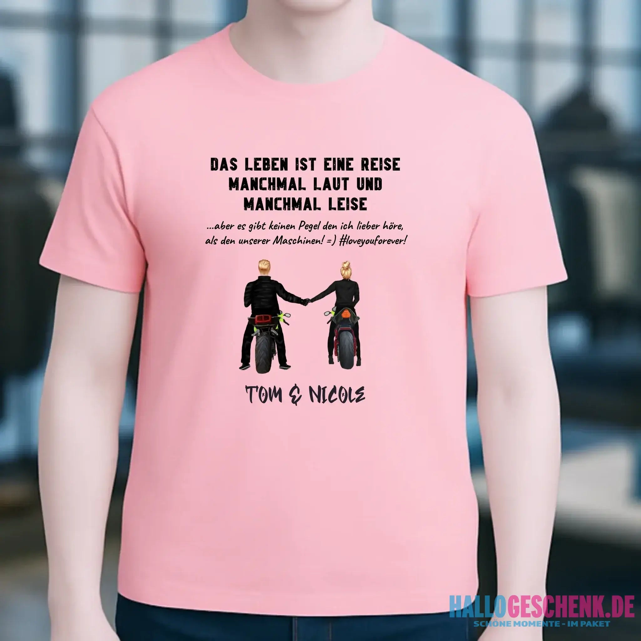 2in1: Paar Designer • Motorrad Couple • Unisex Premium T-Shirt XS-5XL aus Bio-Baumwolle für Damen & Herren