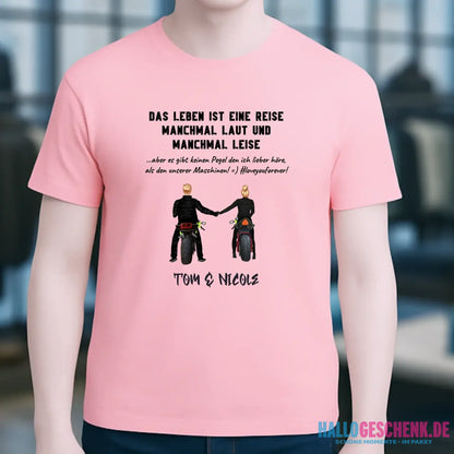 2in1: Paar Designer • Motorrad Couple • Unisex Premium T-Shirt XS-5XL aus Bio-Baumwolle für Damen & Herren