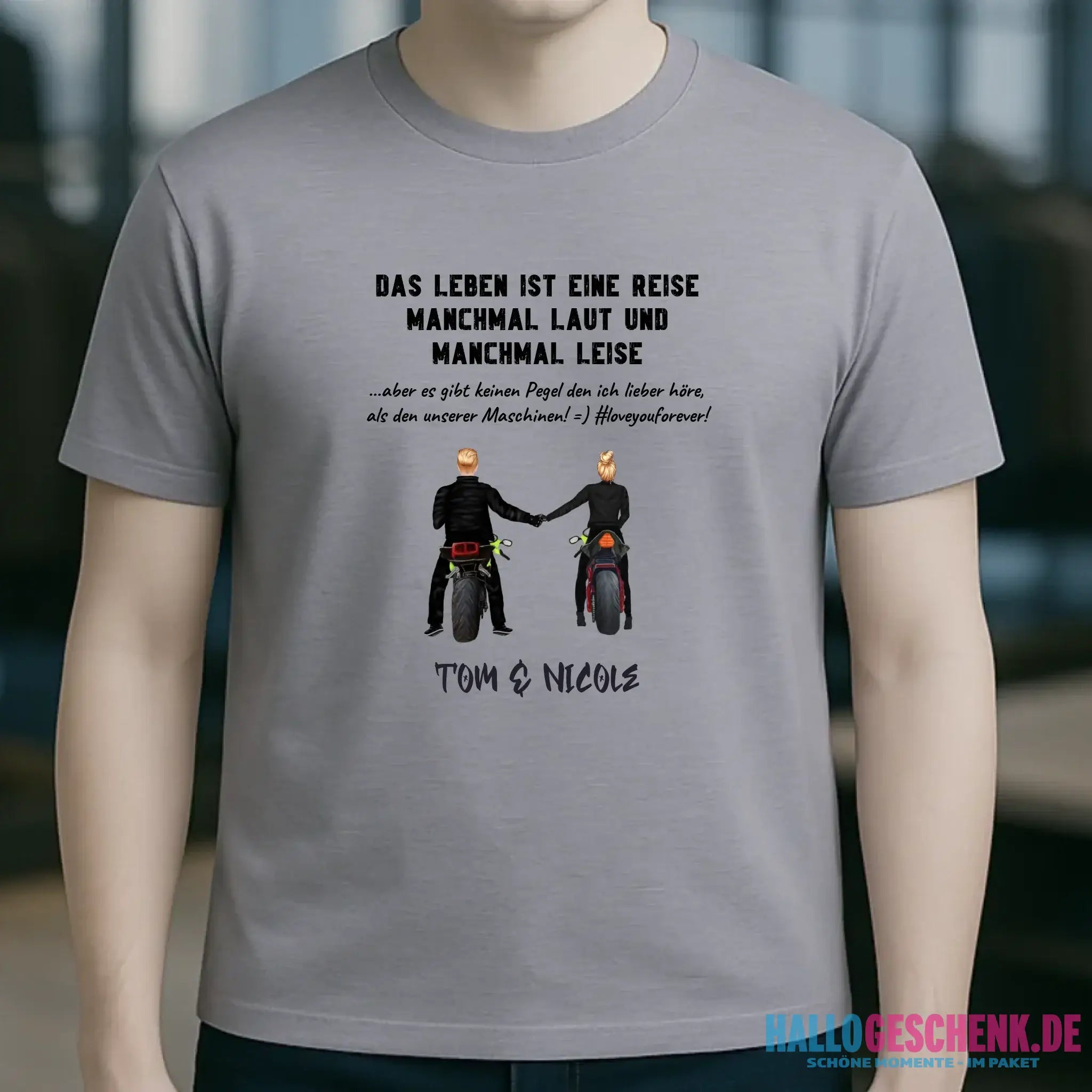 2in1: Paar Designer • Motorrad Couple • Unisex Premium T-Shirt XS-5XL aus Bio-Baumwolle für Damen & Herren