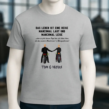 2in1: Paar Designer • Motorrad Couple • Unisex Premium T-Shirt XS-5XL aus Bio-Baumwolle für Damen & Herren