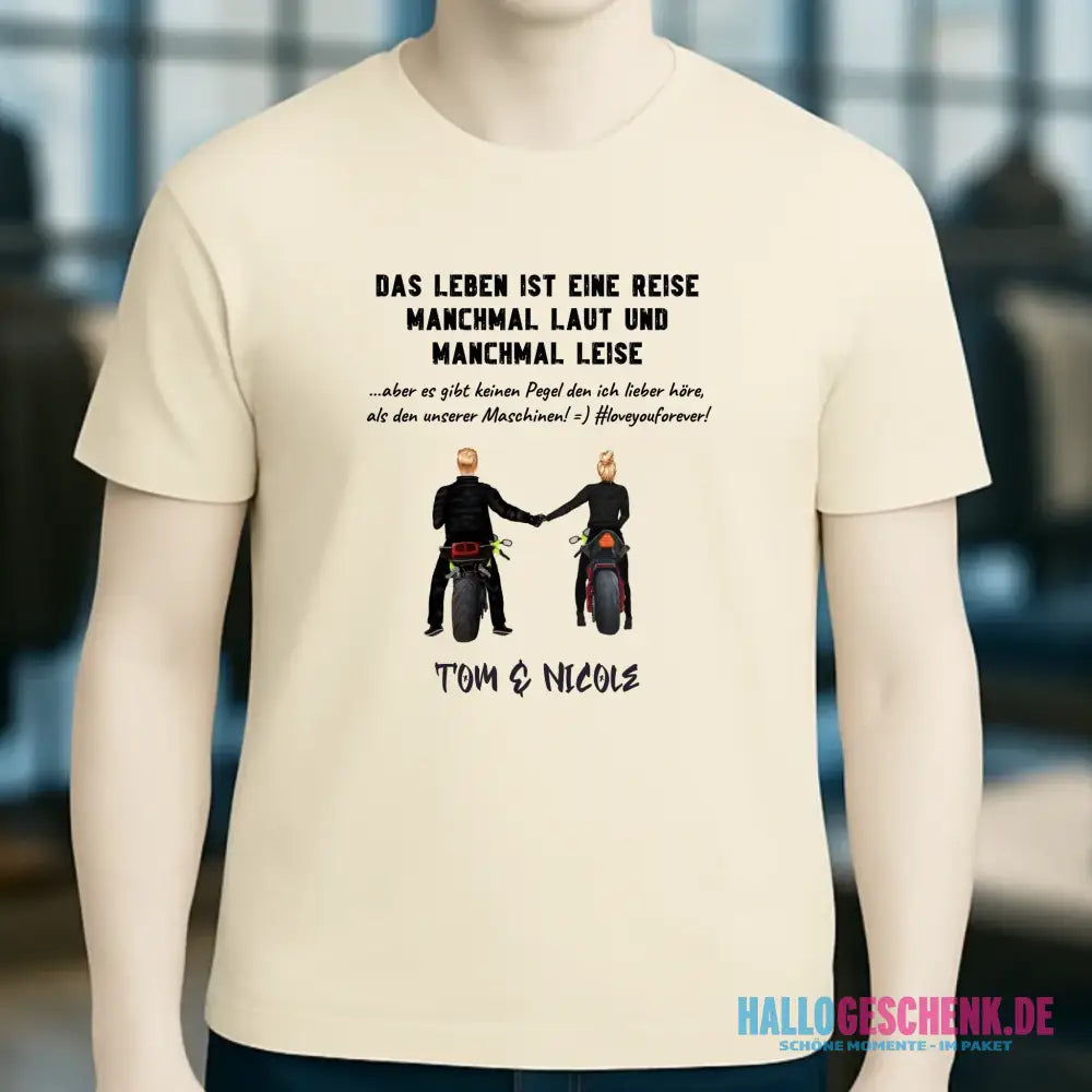 2in1: Paar Designer • Motorrad Couple • Unisex Premium T-Shirt XS-5XL aus Bio-Baumwolle für Damen & Herren
