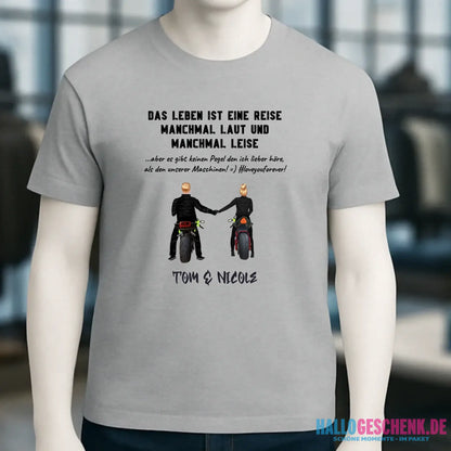 2in1: Paar Designer • Motorrad Couple • Unisex Premium T-Shirt XS-5XL aus Bio-Baumwolle für Damen & Herren