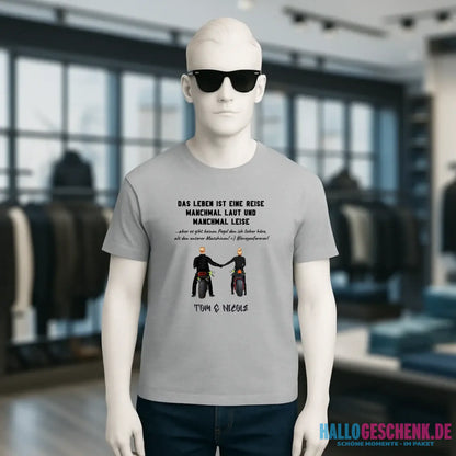 2in1: Paar Designer • Motorrad Couple • Unisex Premium T-Shirt XS-5XL aus Bio-Baumwolle für Damen & Herren