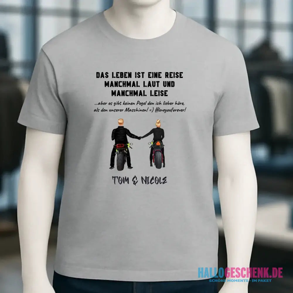 2in1: Paar Designer • Motorrad Couple • Unisex Premium T-Shirt XS-5XL aus Bio-Baumwolle für Damen & Herren