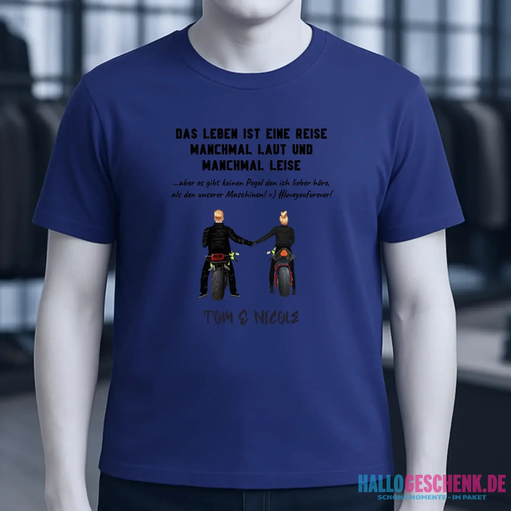 2in1: Paar Designer • Motorrad Couple • Unisex Premium T-Shirt XS-5XL aus Bio-Baumwolle für Damen & Herren