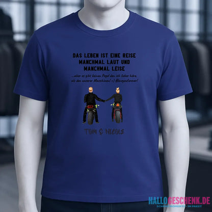 2in1: Paar Designer • Motorrad Couple • Unisex Premium T-Shirt XS-5XL aus Bio-Baumwolle für Damen & Herren