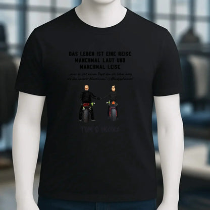 2in1: Paar Designer • Motorrad Couple • Unisex Premium T-Shirt XS-5XL aus Bio-Baumwolle für Damen & Herren