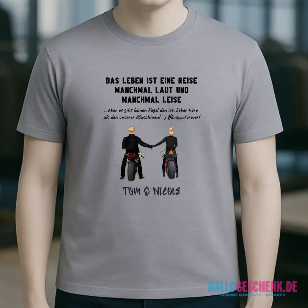 2in1: Paar Designer • Motorrad Couple • Unisex Premium T-Shirt XS-5XL aus Bio-Baumwolle für Damen & Herren