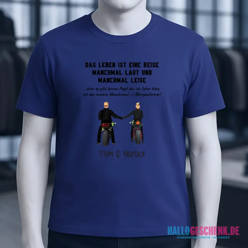 2in1: Paar Designer • Motorrad Couple • Unisex Premium T-Shirt XS-5XL aus Bio-Baumwolle für Damen & Herren