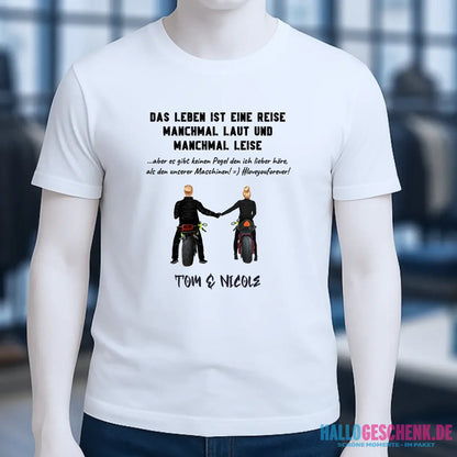 2in1: Paar Designer • Motorrad Couple • Unisex Premium T-Shirt XS-5XL aus Bio-Baumwolle für Damen & Herren