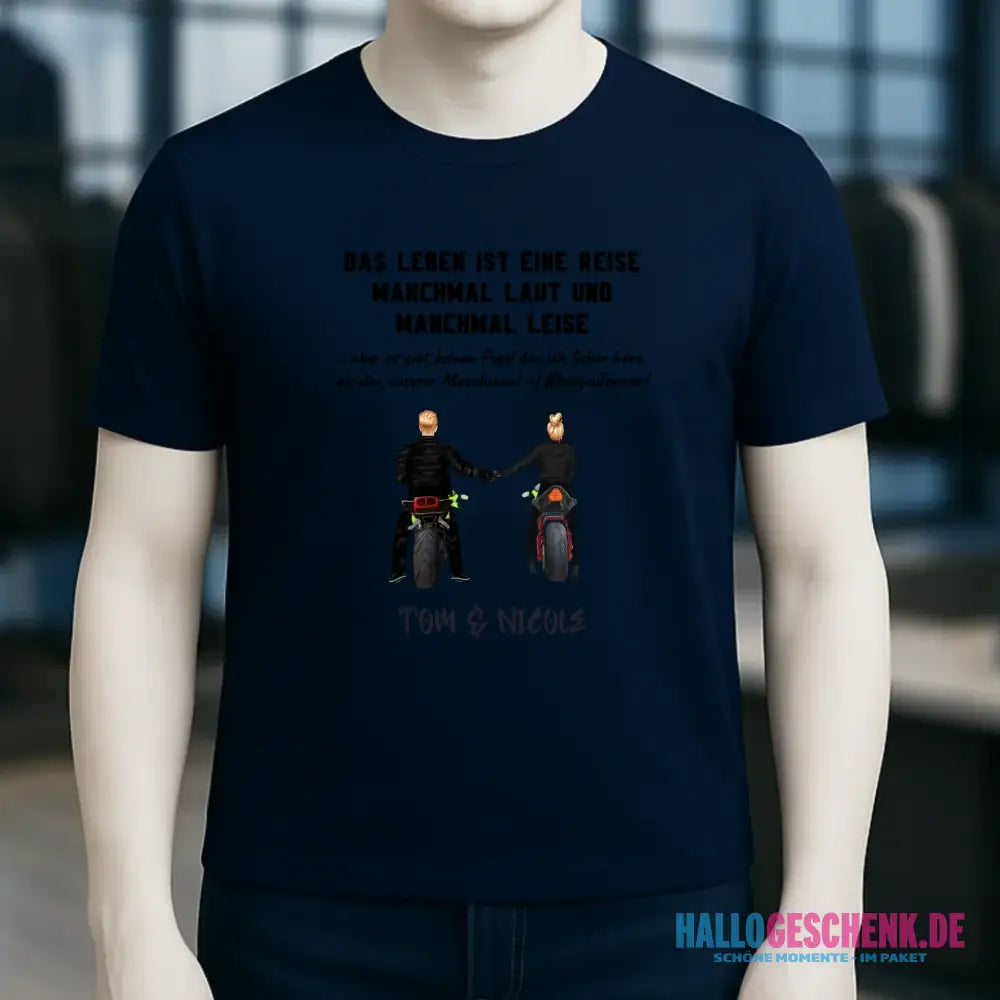 2in1: Paar Designer • Motorrad Couple • Unisex Premium T-Shirt XS-5XL aus Bio-Baumwolle für Damen & Herren