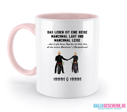 2in1: Paar Designer • Motorrad Couple • Zweifarbige Tasse 330ml