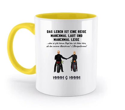 2in1: Paar Designer • Motorrad Couple • Zweifarbige Tasse 330ml - HalloGeschenk.de