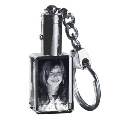 3D Foto Schlüsselanhänger mit LED-Licht • Lasergravur (personalisierbare Fotogeschenke) - personalisierbare