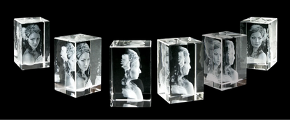 3D Foto Schlüsselanhänger mit LED-Licht • Lasergravur (personalisierbare Fotogeschenke) - personalisierbare