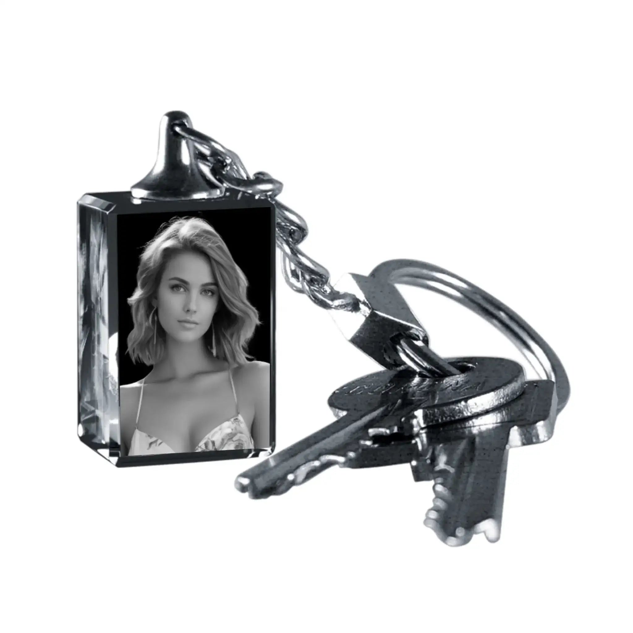 3D Foto Schlüsselanhänger (ohne LED) • Lasergravur (personalisierbare Fotogeschenke) - personalisierbare Fotogeschenke