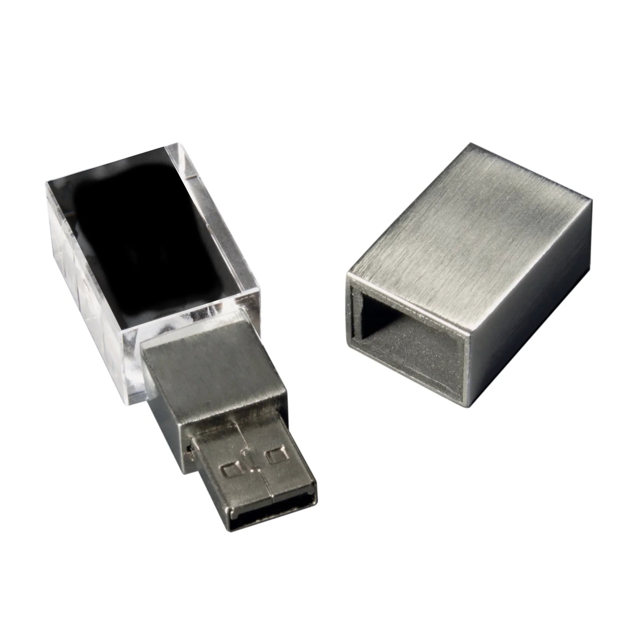 3D Foto USB Stick mit Beleuchtung 16GB • Lasergravur (personalisierbare Fotogeschenke) - Glas / personalisierbare