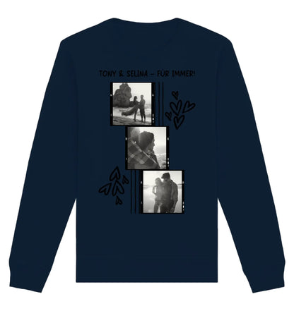 3er-Collage • mehrere Artikel • ’Statement-Collection’ • Wunschtext • Mein Fotomotiv - Unisex Sweatshirt • Bio Premium