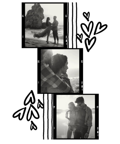 3er Fotocollage - mit Wunschtext (personalisierbare Fotomotive) - personalisierbare Fotomotive