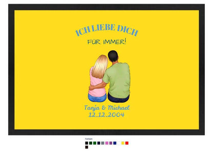 3in1: Paar Designer • Fußmatte • Exklusivdesign • personalisiert