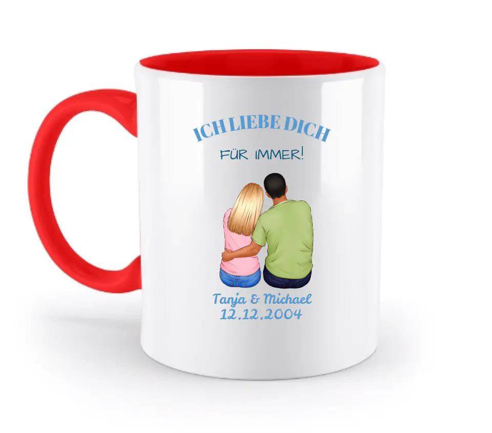 3in1: Paar Designer • zweifarbige Tasse • Exklusivdesign • personalisiert