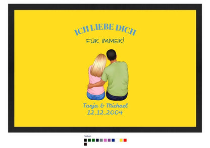 3in1: Paar Designer • Fußmatte • Exklusivdesign • personalisiert - HalloGeschenk.de