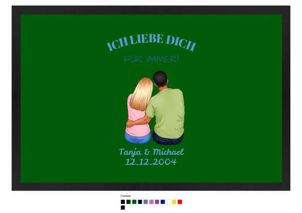 3in1: Paar Designer • Fußmatte • Exklusivdesign • personalisiert - HalloGeschenk.de