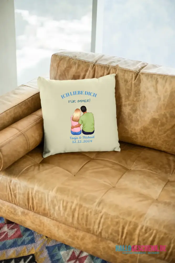 3in1: Paar Designer • Kissen 40x40 cm • Exklusivdesign • personalisiert