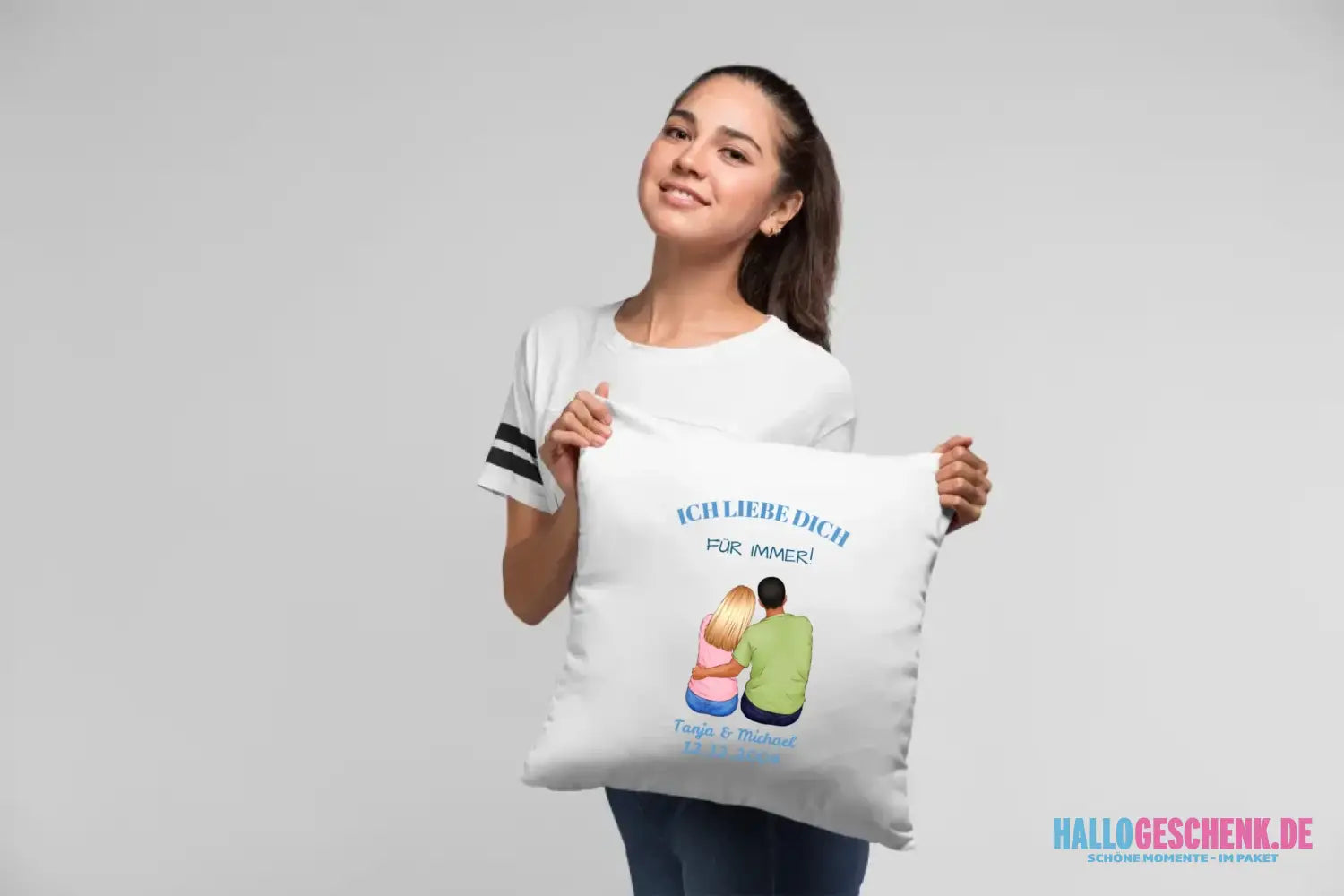 3in1: Paar Designer • Kissen 40x40 cm • Exklusivdesign • personalisiert
