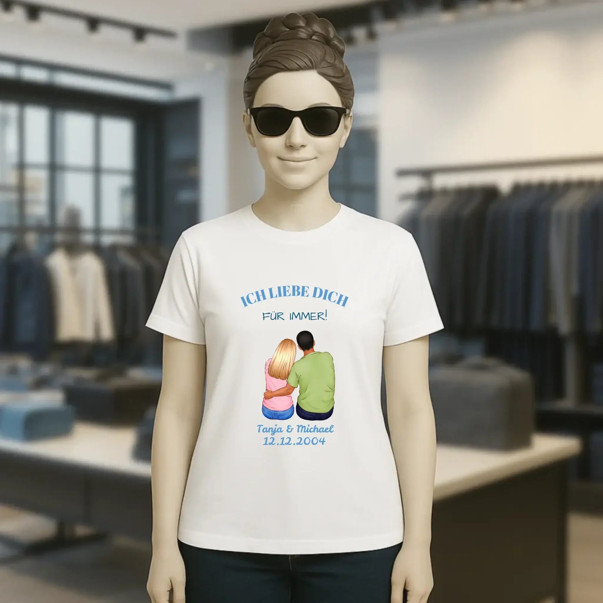 3in1: Paar Designer personalisierbar - Ladies Premium T-Shirt XS-2XL aus Bio-Baumwolle für Damen