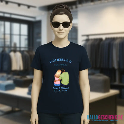 3in1: Paar Designer personalisierbar - Ladies Premium T-Shirt XS-2XL aus Bio-Baumwolle für Damen