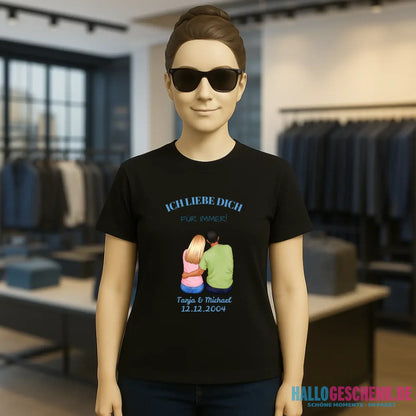 3in1: Paar Designer personalisierbar - Ladies Premium T-Shirt XS-2XL aus Bio-Baumwolle für Damen