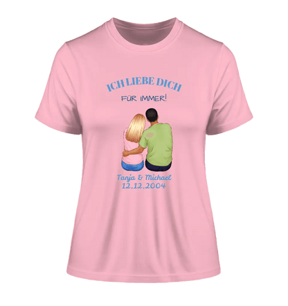 3in1: Paar Designer (personalisierbar) - Ladies Premium T - Shirt XS - 2XL aus Bio - Baumwolle für Damen - HalloGeschenk.de #geschenkideen# #personalisiert# #geschenk#