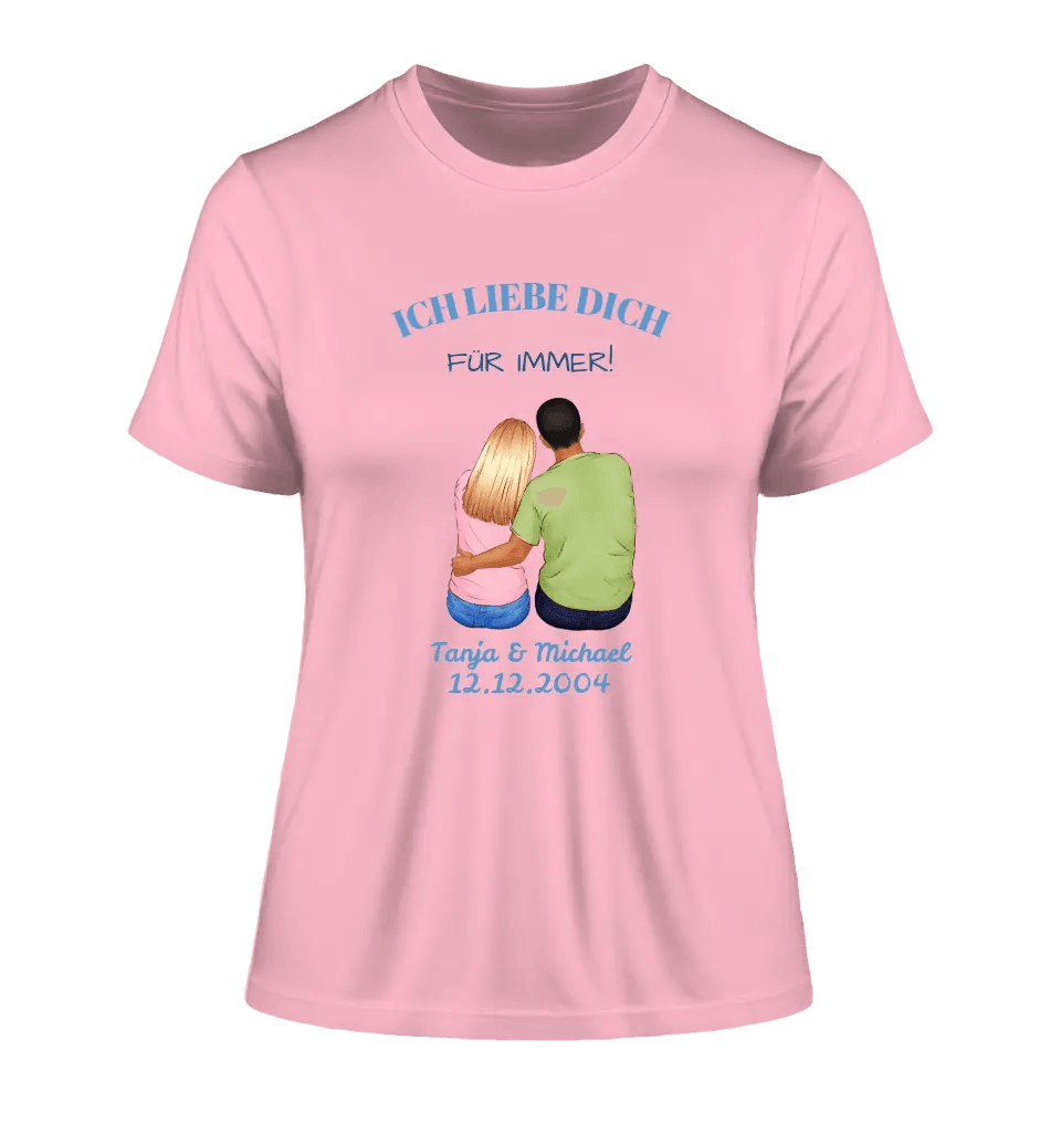 3in1: Paar Designer (personalisierbar) - Ladies Premium T - Shirt XS - 2XL aus Bio - Baumwolle für Damen - HalloGeschenk.de #geschenkideen# #personalisiert# #geschenk#