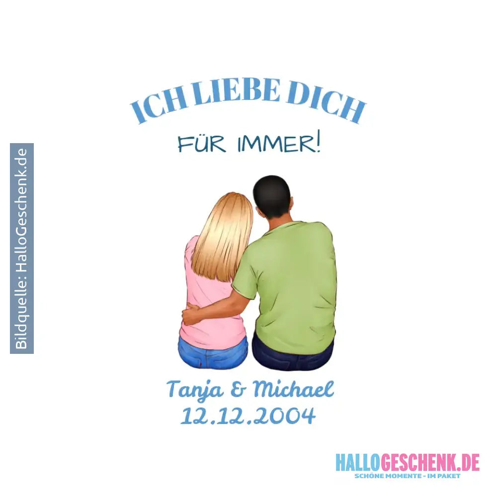 3in1: Paar Designer - STICKER 20x20 cm (Aufkleber) - White / OneSize / ausgestanzter Sticker 20x20 cm (Aufkleber)
