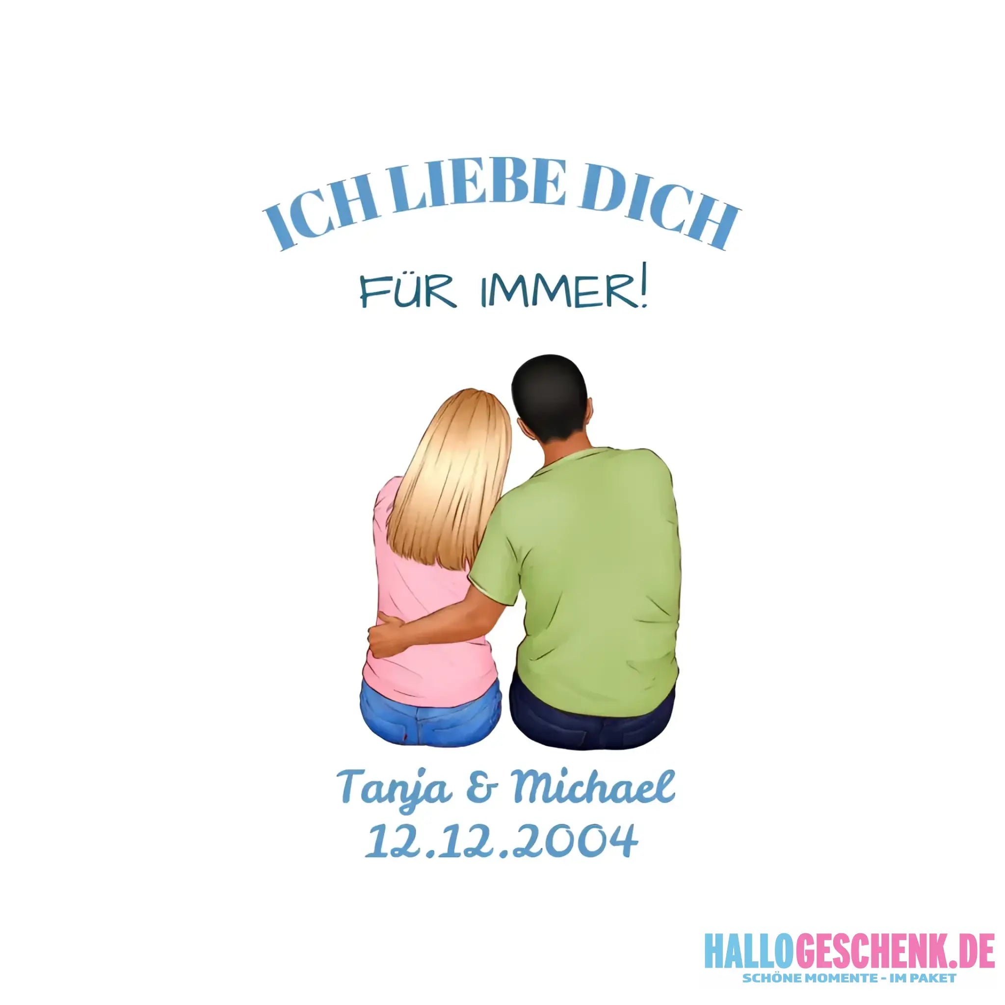 3in1: Paar Designer - STICKER 20x20 cm (Aufkleber) - White / OneSize / ausgestanzter Sticker 20x20 cm (Aufkleber)